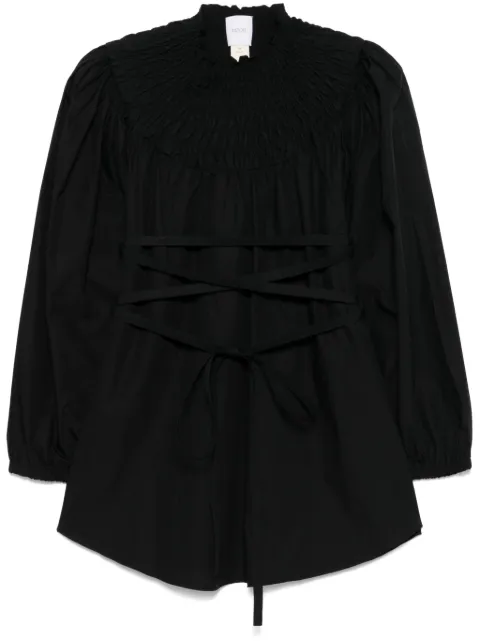 Patou smocked blouse