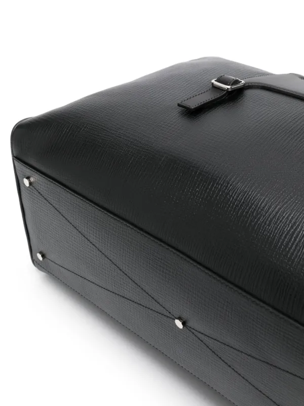 Santoni zip-up Leather Luggage Bag | Black | FARFETCH