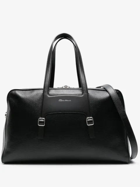 Santoni étiquette pour bagage en cuir