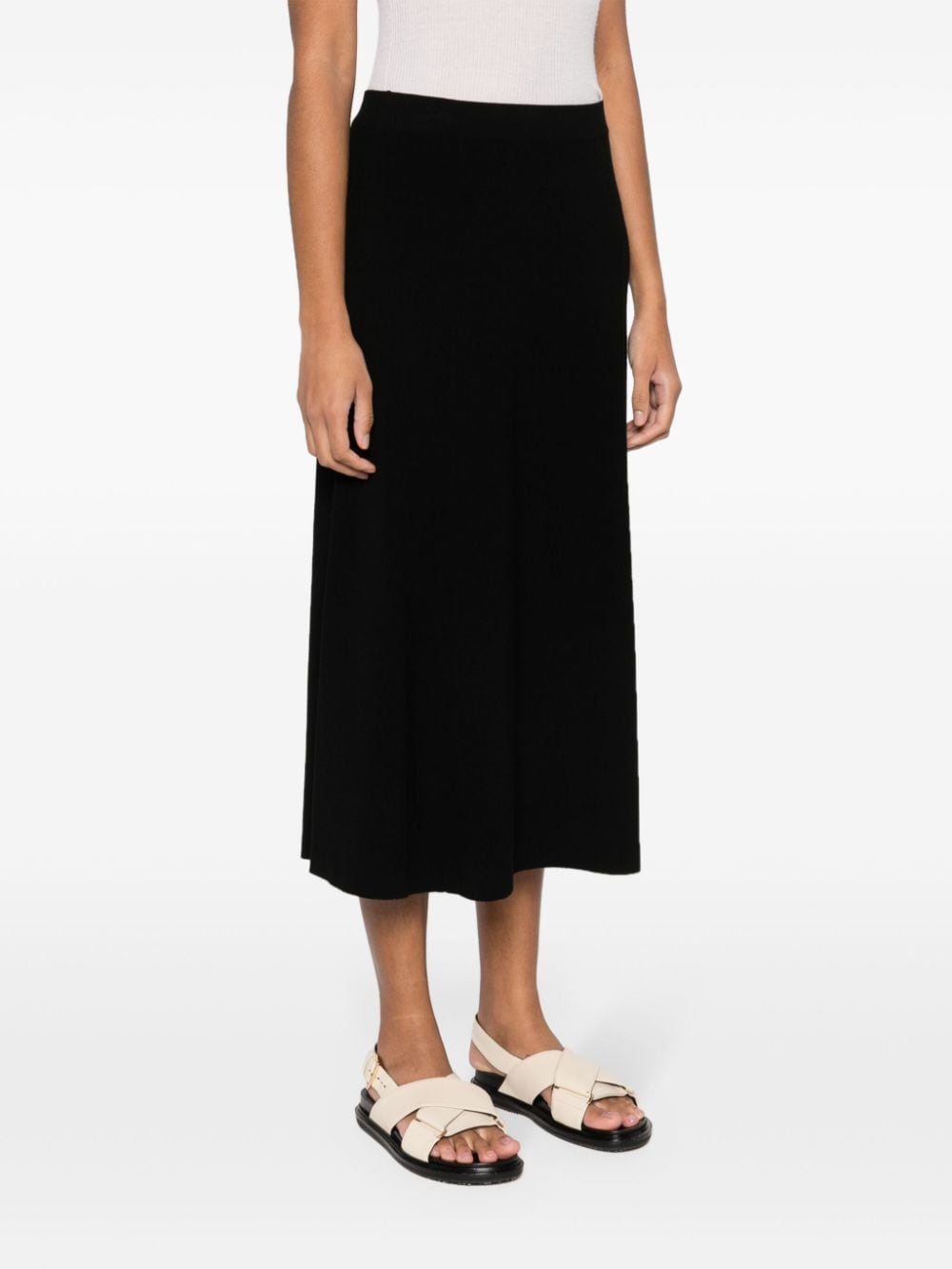 Shop Closed Knitted Midi Skirt In Black