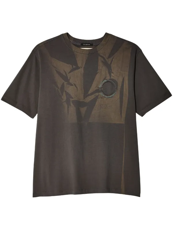 ☆TAEGEUK STAMPED SLIM FIT T-SHIRT/KIMHEKIM☆ Taegeuk Stamped T-Shirt (Cream) - KIMHĒKIM