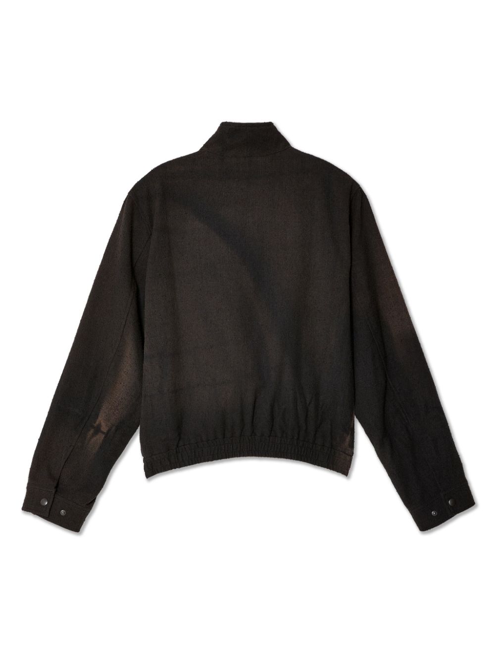 Shop Jiyongkim Bleached Shawl-collar Jacket In Black