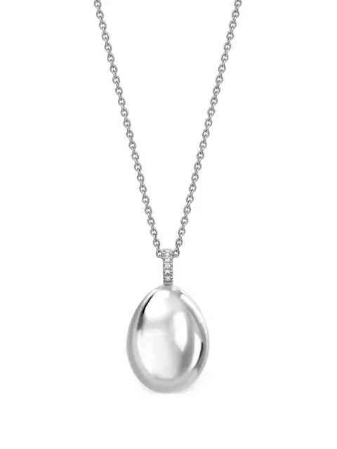 Fabergé 18kt white gold Fabergé Essence Egg pendant necklace