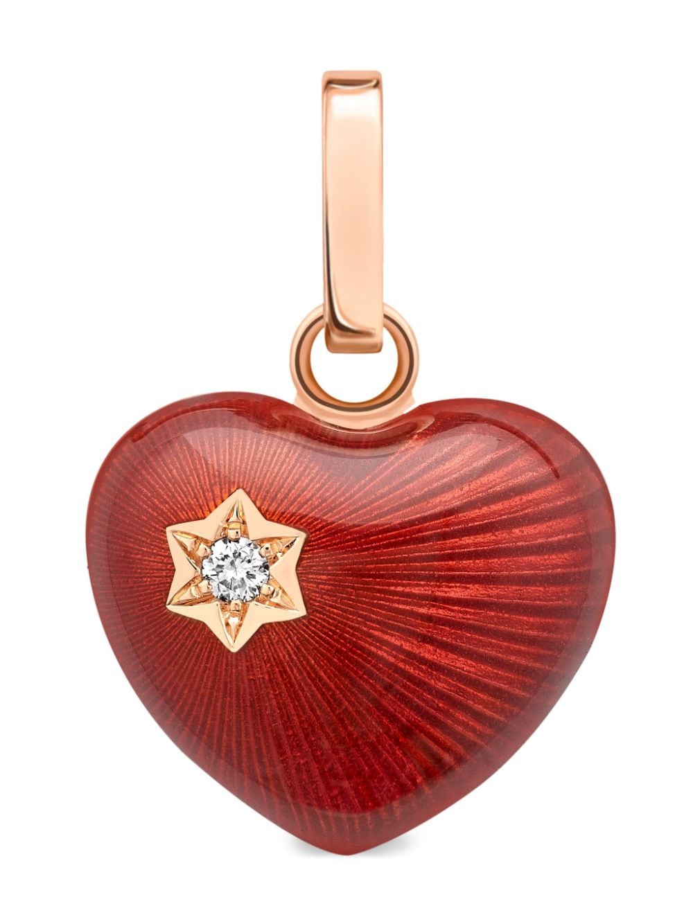 Shop Fabergé 18kt Rose Gold Heritage Diamond Charm In Red