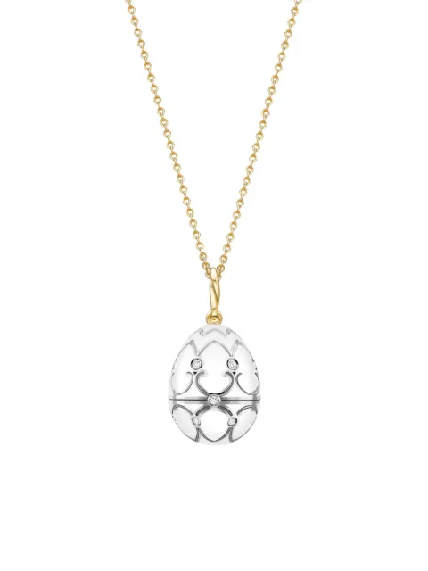 Fabergé قلادة 'هيريتدج سيل باب سوربرايز' ذهب أصفر وأبيض عيار 18 بقفل وترصيع ألماس