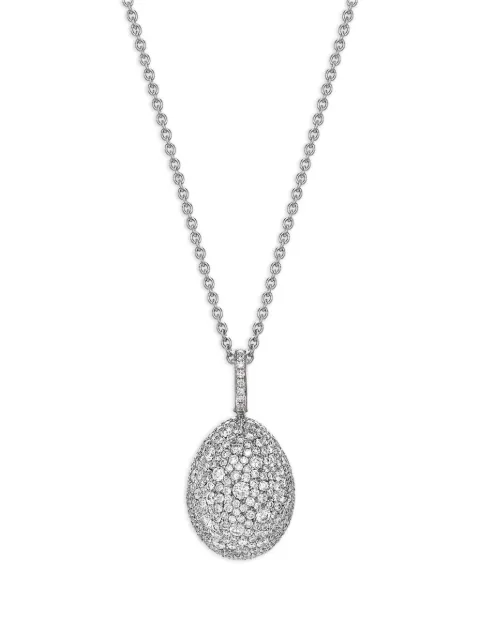 Fabergé 18kt white gold Emotion Egg diamond necklace