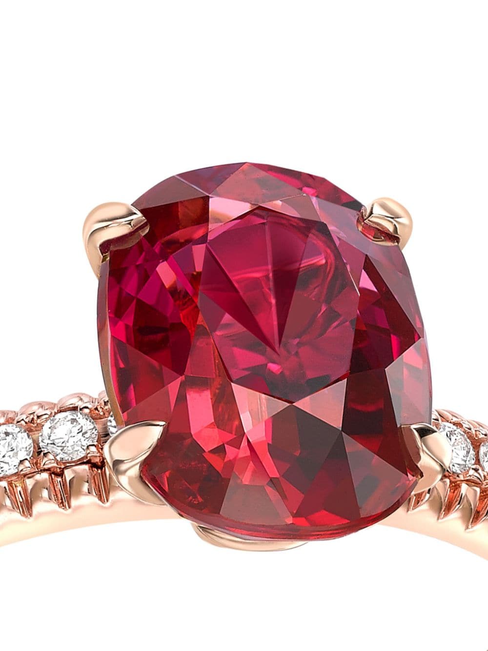 Shop Fabergé 18kt Rose Gold Colours Of Love Ruby And Diamond Ring In Red