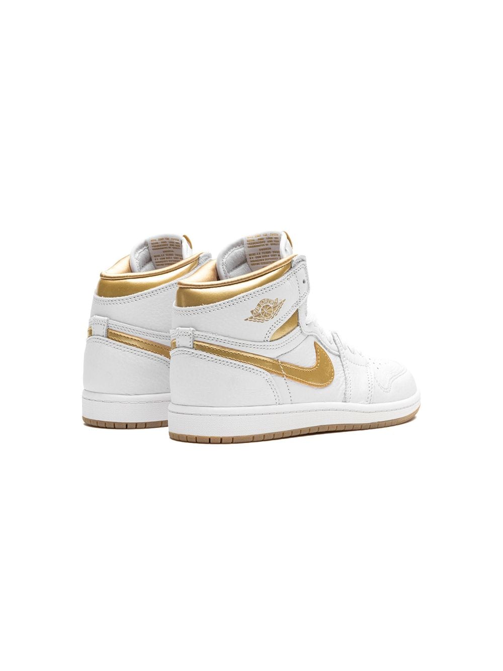 Shop Jordan Air  1 Retro High Og "metallic Gold" Sneakers In White