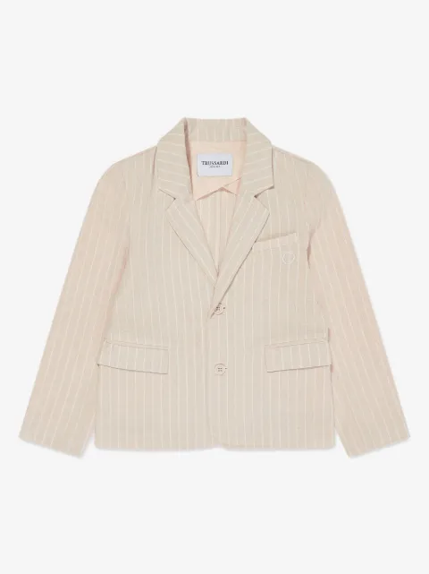 TRUSSARDI JUNIOR pinstripe single-breasted blazer
