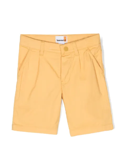 Timberland Kids logo-appliqué gabardine shorts