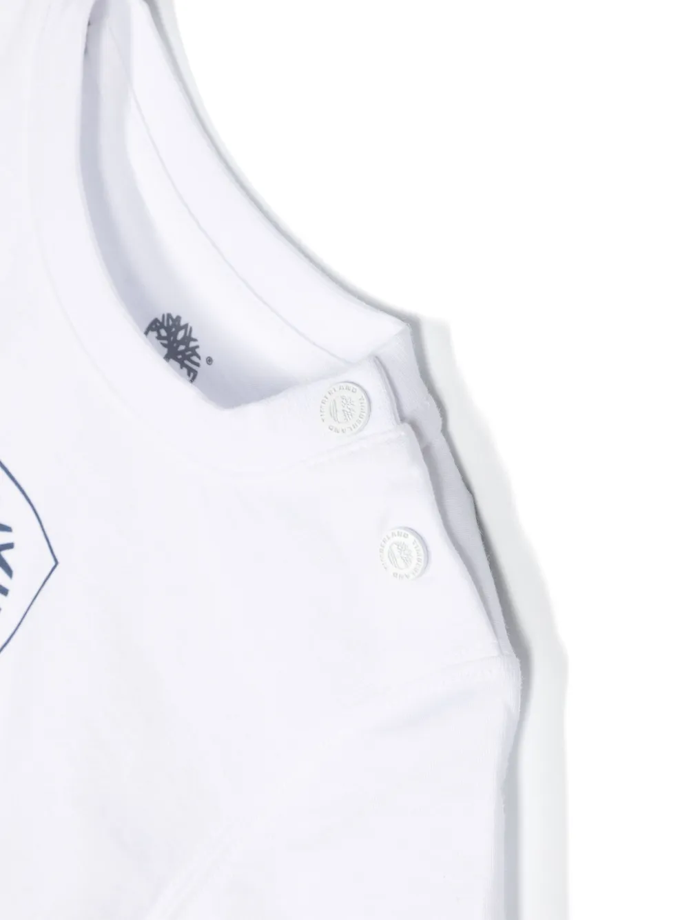 Timberland Kids Katoenen T-shirt met logoprint Wit