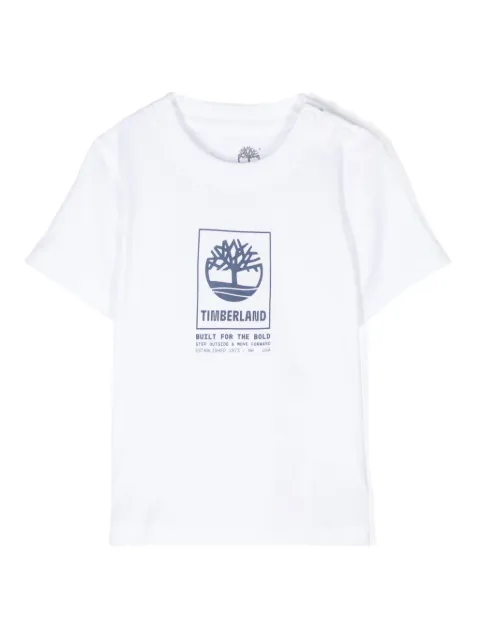 Timberland Kids logo-print cotton T-shirt