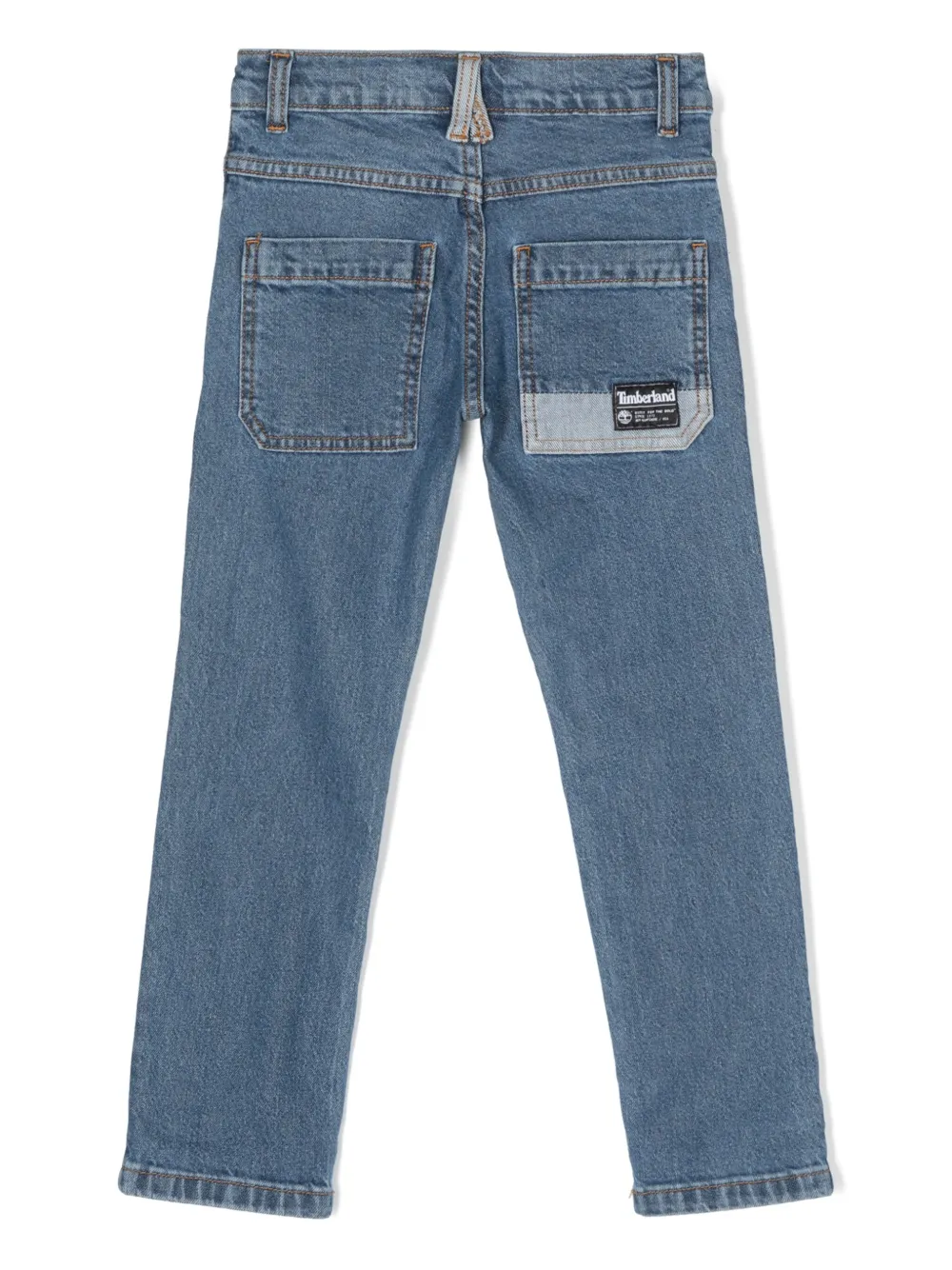 Timberland Kids Jeans met toelopende pijpen Blauw