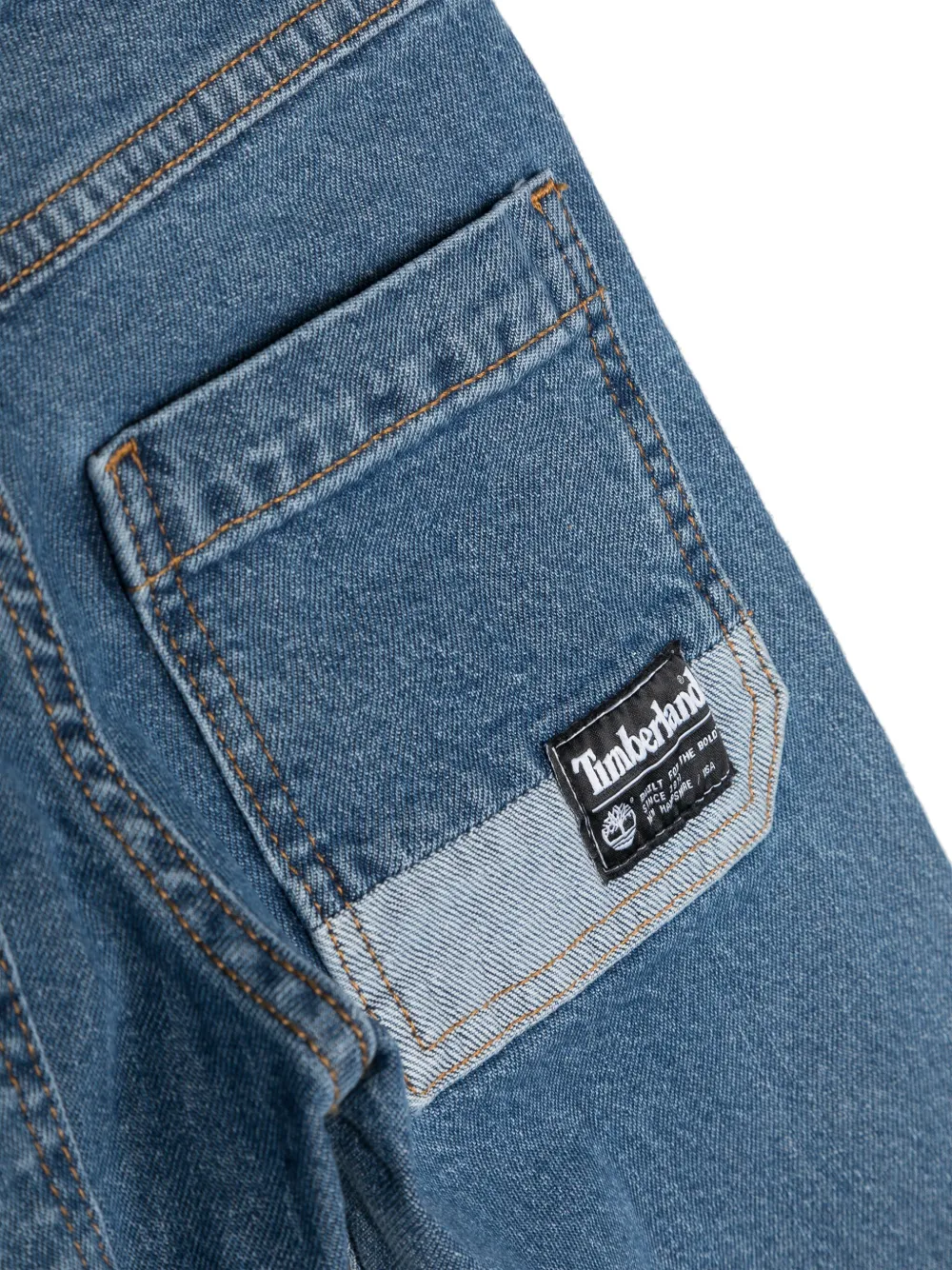 Timberland Kids Jeans met toelopende pijpen Blauw