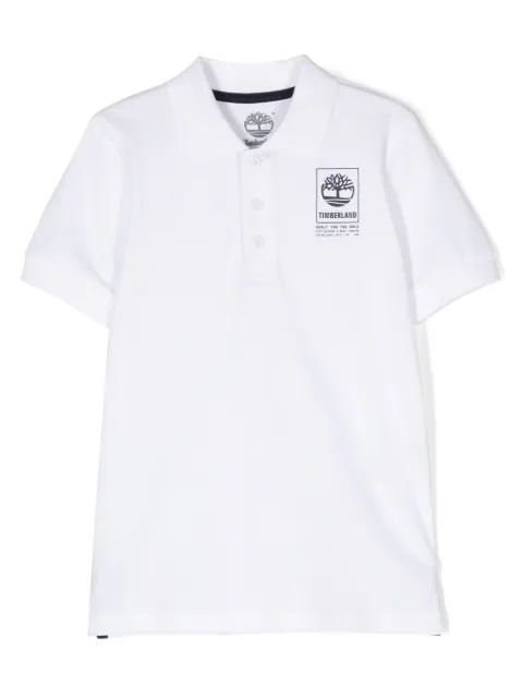 Timberland Kids logo-print polo shirt