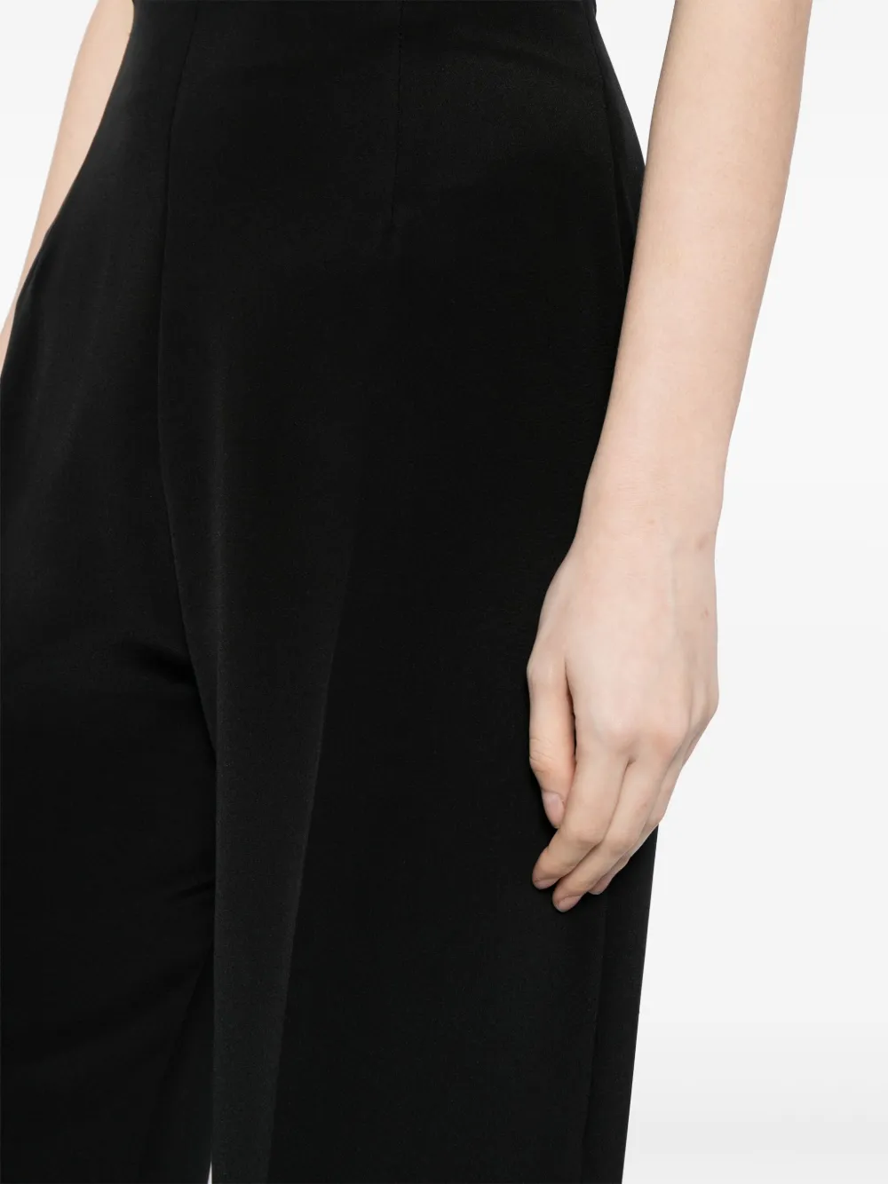 Jenny Packham Carey satijnen broek met wijde pijpen Zwart