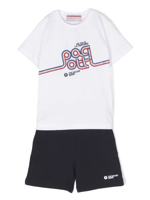 Cesare Paciotti 4Us Kids logo-print cotton tracksuit 