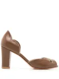 Sarah Chofakian Léger 75mm leather pumps - Brown