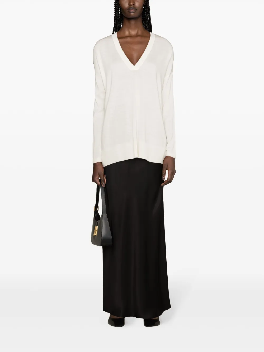 Allude Geribbelde trui - Beige