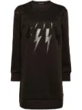 Neil Barrett Lightening Bold printed minidress - Brown