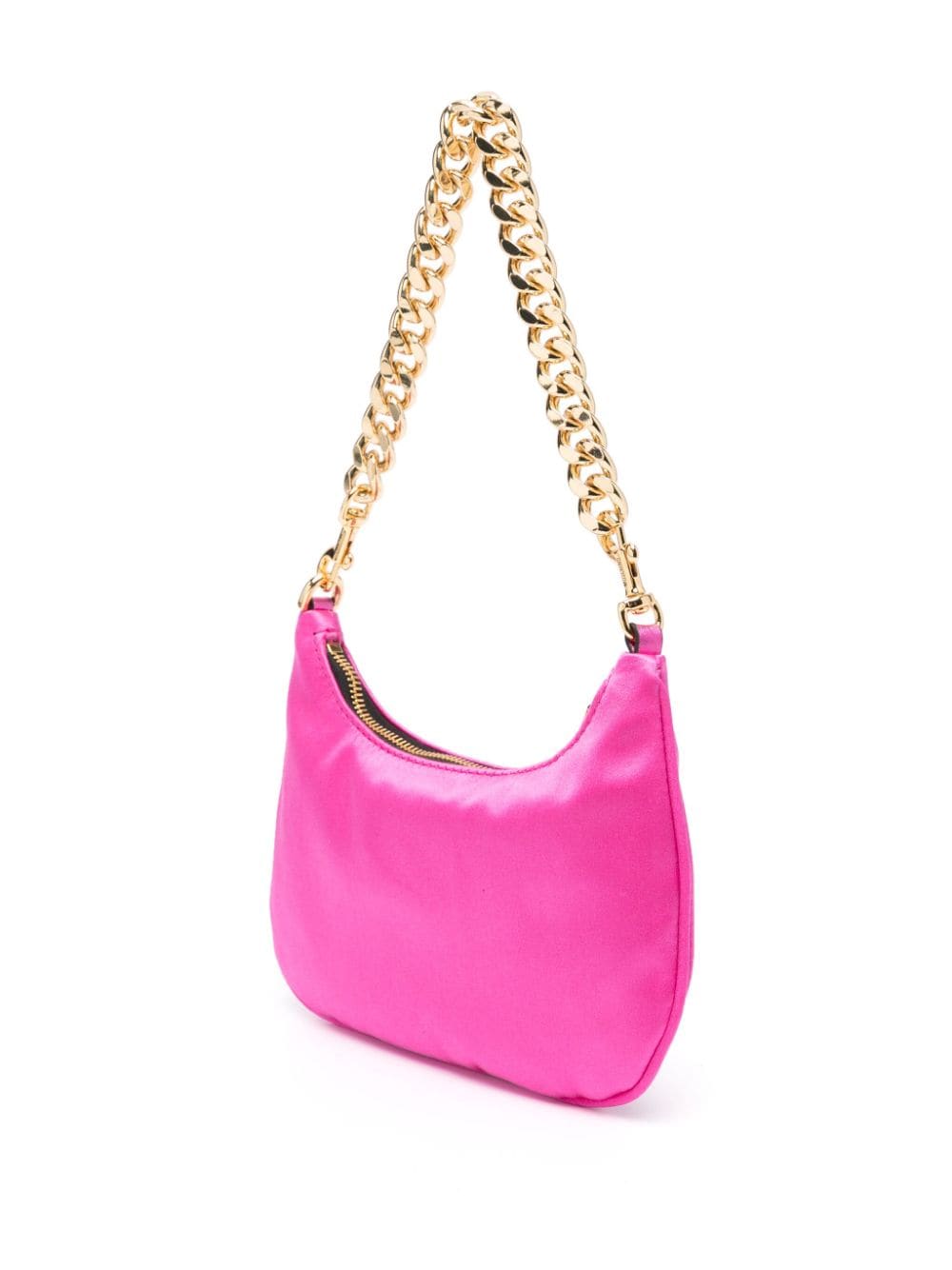 Shop Moschino Logo-plaque Shoulder Bag In Pink