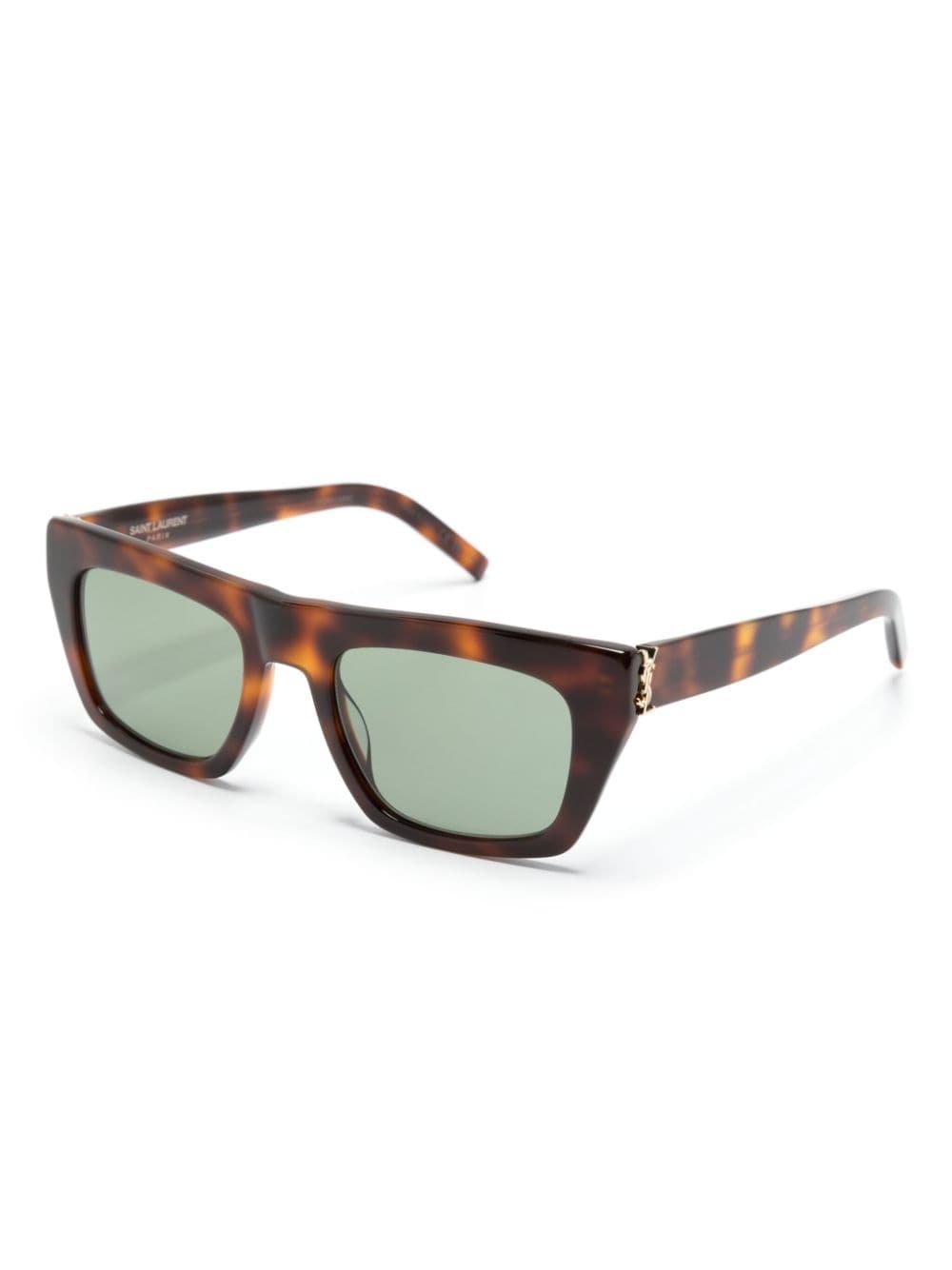 Shop Saint Laurent Sl M131 Square-frame Sunglasses In Brown