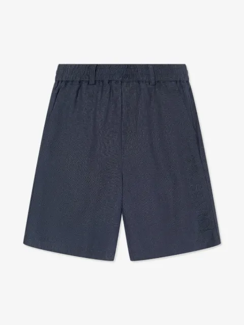 TRUSSARDI JUNIOR linen elasticated-waist shorts