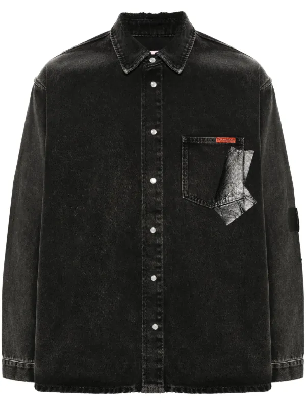 Martine Rose tape embellished Denim Jacket Black FARFETCH CA