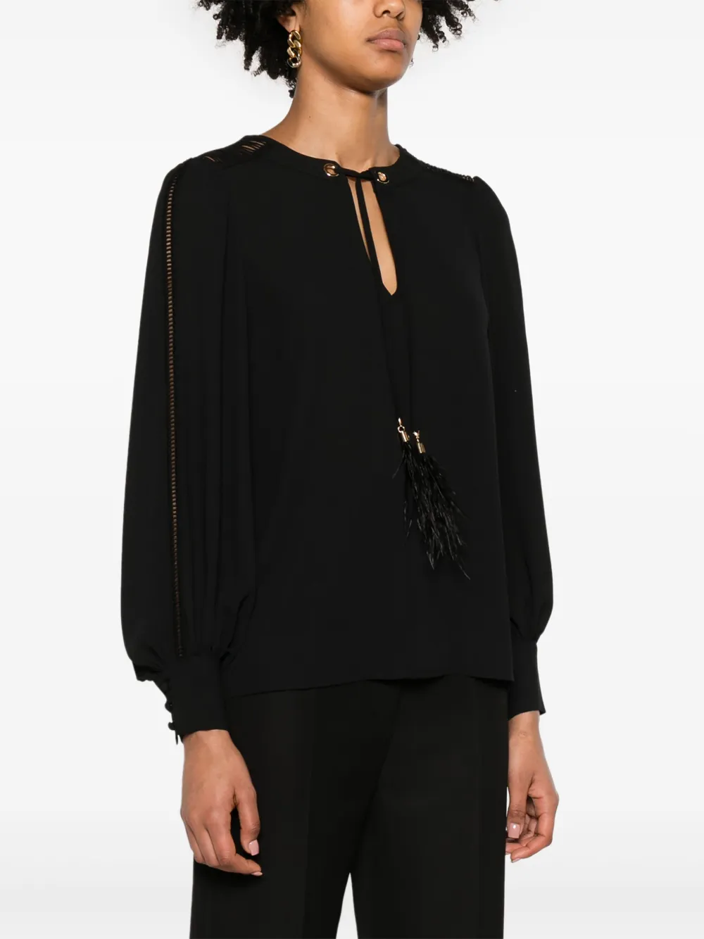 LIU JO Crêpe blouse Zwart