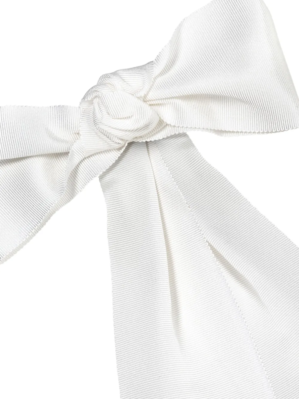 Shop Jennifer Behr Alicia Silk-satin Bow Barrette In White