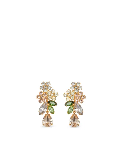 Jennifer Behr 18kt gold plated Bouquet crystal drop earrings