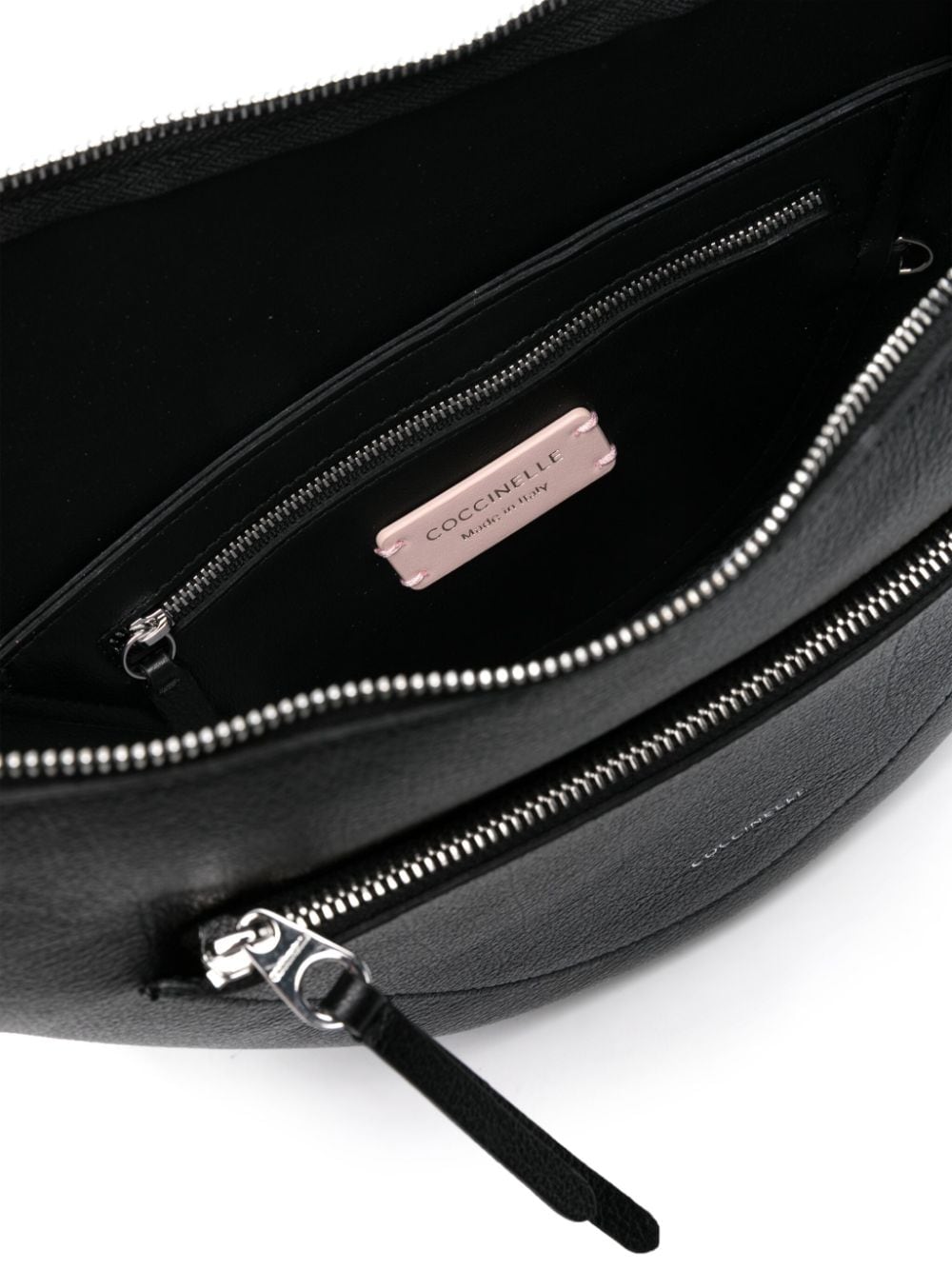 Shop Coccinelle Snuggie Leather Bag In Black