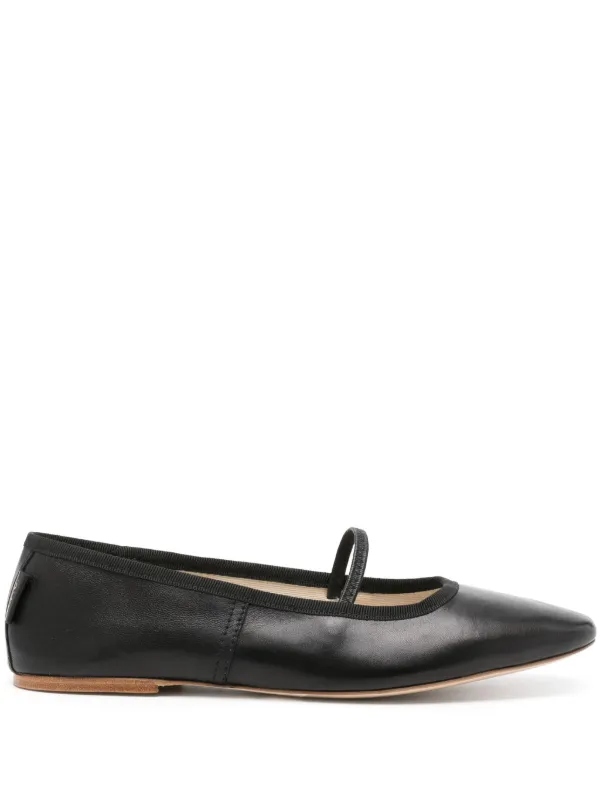A.P.C. レザーフラットシューズ | ブラック | FARFETCH JP