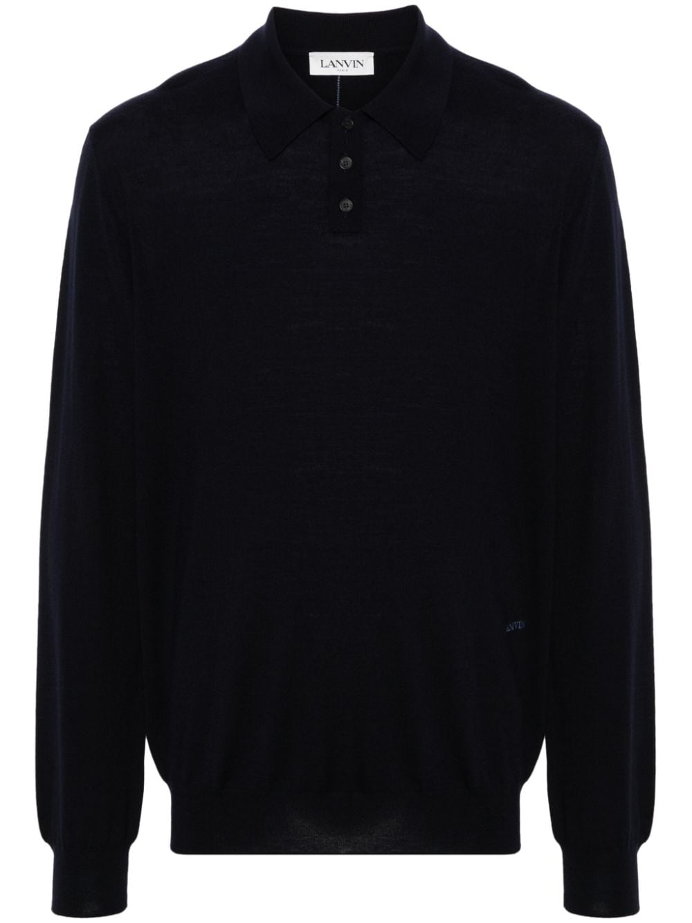 Lanvin Poloshirt met geborduurd logo Blauw