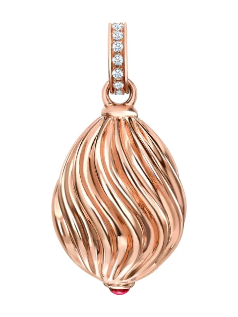 Fabergé 18kt rose gold Heritage Sunburst Egg diamond and sapphire charm