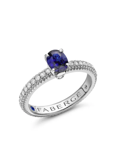 Fabergé 18kt white gold Colours Of Love sapphire and diamond ring 