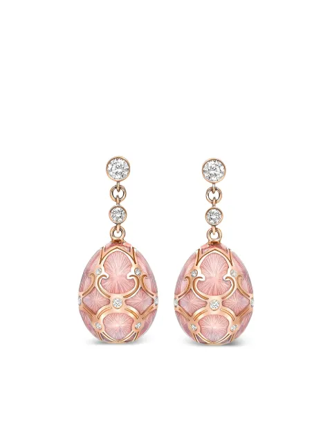 Fabergé 18kt rose gold Heritage Egg diamonds drop earrings