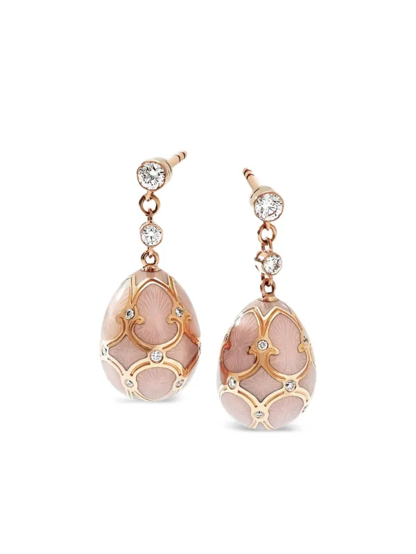 Fabergé Heritage Egg ダイヤモンド ピアス 18Kローズゴールド 