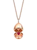 Fabergé 18kt rose gold Fabergé Essence Heart Surprise ruby locket necklace - Red