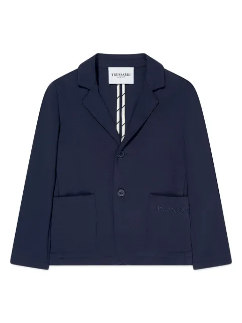 TRUSSARDI JUNIOR jersey-texture blazer