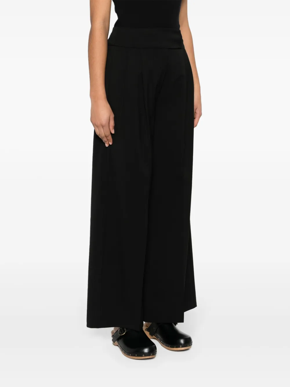 Shop 's Max Mara High-waist Palazzo Pants In Black