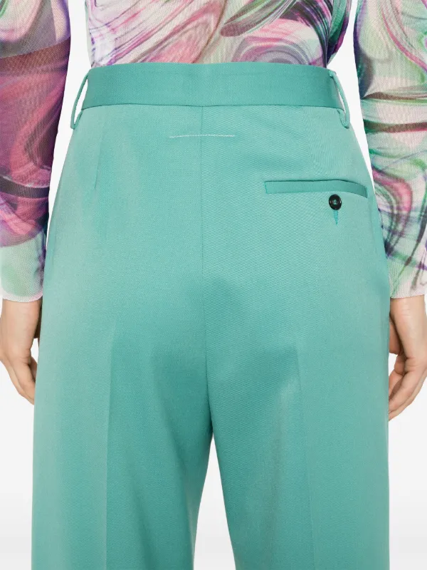 MM6 Maison Margiela シングルステッチ パンツ | グリーン | FARFETCH JP