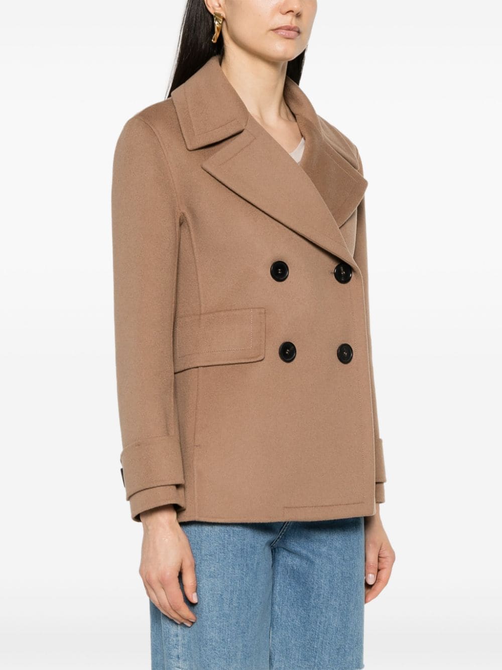 Shop 's Max Mara Cloe Double-breasted Jacket In Brown