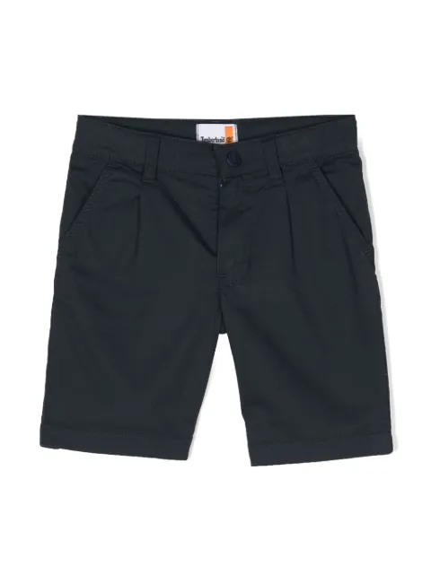 Timberland Kids logo-appliqué gabardine shorts
