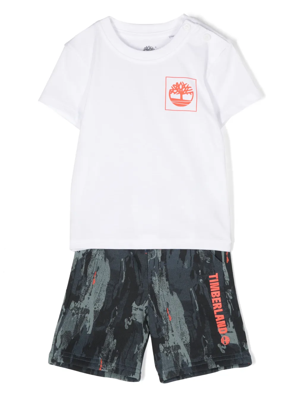 Timberland Kids Shorts met abstracte print Blauw