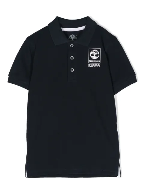 Timberland Kids logo-print polo shirt