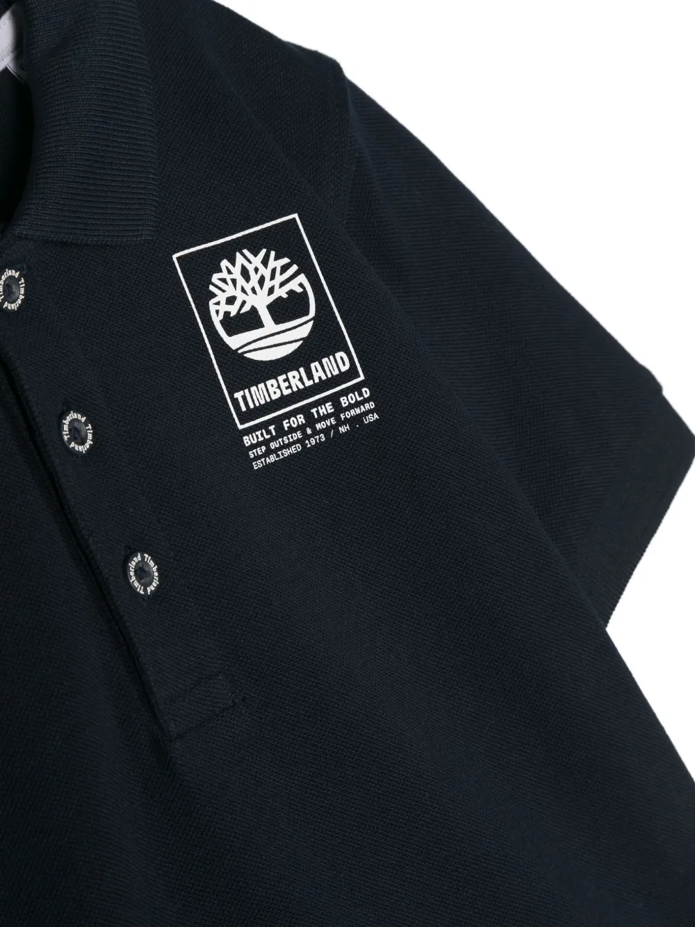 Timberland Kids Poloshirt met logoprint Blauw
