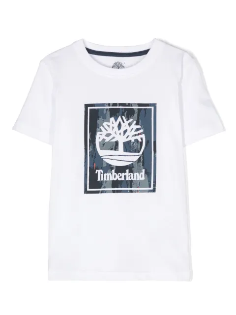 Timberland Kids logo-print cotton T-shirt