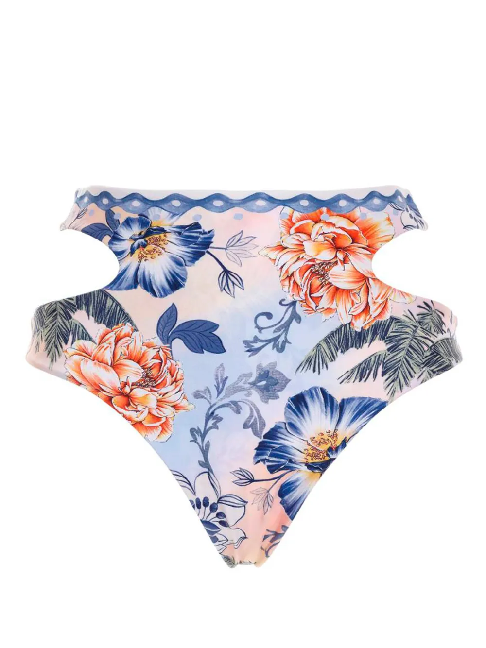 Agua Bendita Slip bikini Carieli a fiori - Bianco