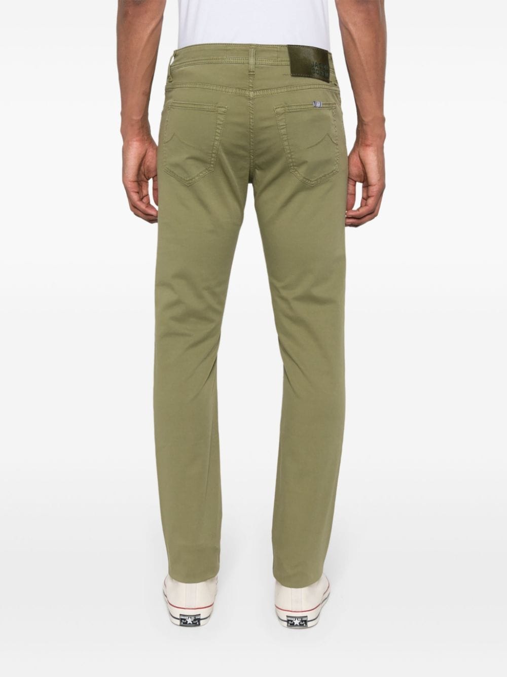 Shop Jacob Cohen Bard Slim-fit Trousers In Green